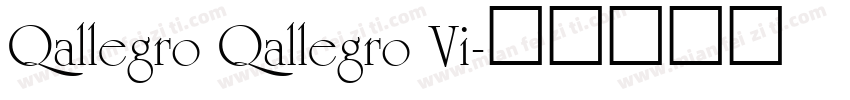 Qallegro Qallegro Vi字体转换